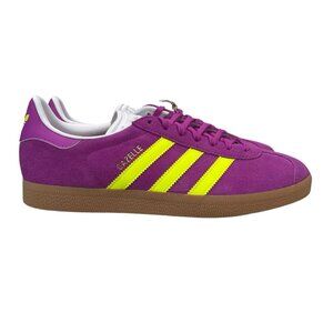 adidas Gazelle Purple and Yellow Athletic Shoes